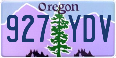 OR license plate 927YDV