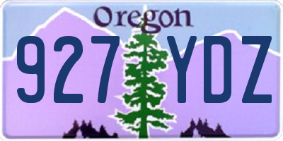 OR license plate 927YDZ