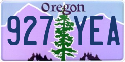 OR license plate 927YEA