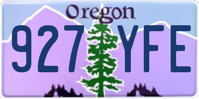 OR license plate 927YFE