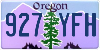 OR license plate 927YFH