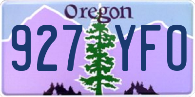 OR license plate 927YFO