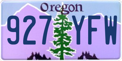 OR license plate 927YFW