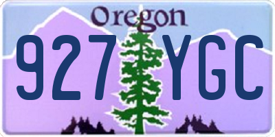 OR license plate 927YGC