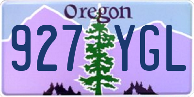OR license plate 927YGL