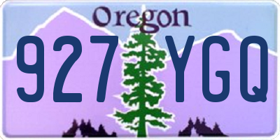 OR license plate 927YGQ