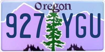 OR license plate 927YGU