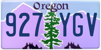 OR license plate 927YGV