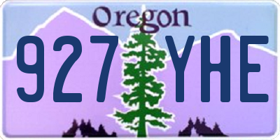 OR license plate 927YHE