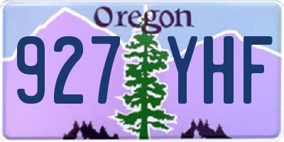 OR license plate 927YHF