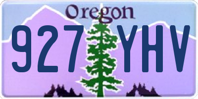 OR license plate 927YHV