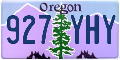 OR license plate 927YHY