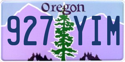 OR license plate 927YIM