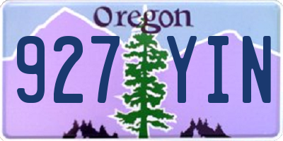 OR license plate 927YIN