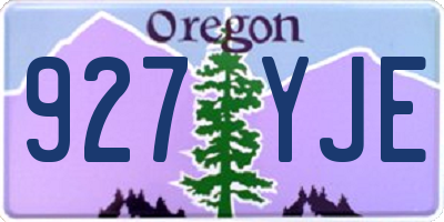 OR license plate 927YJE