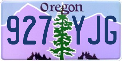OR license plate 927YJG
