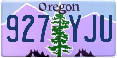 OR license plate 927YJU