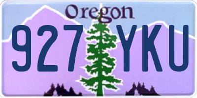 OR license plate 927YKU