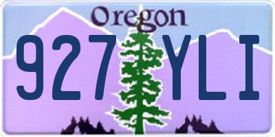 OR license plate 927YLI