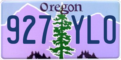 OR license plate 927YLO