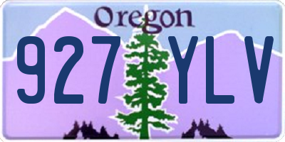OR license plate 927YLV