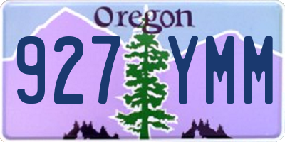 OR license plate 927YMM