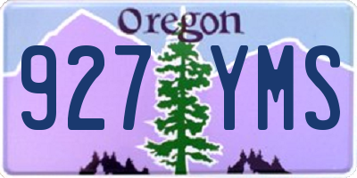 OR license plate 927YMS