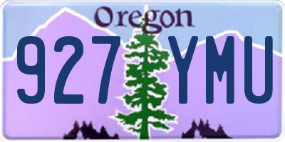 OR license plate 927YMU