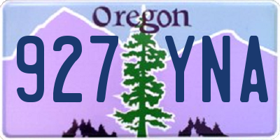OR license plate 927YNA