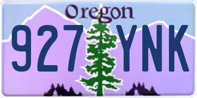 OR license plate 927YNK