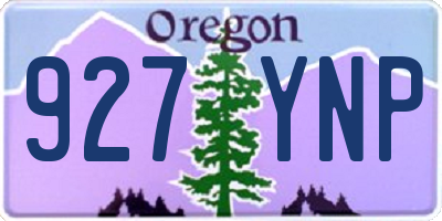 OR license plate 927YNP