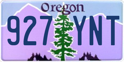 OR license plate 927YNT
