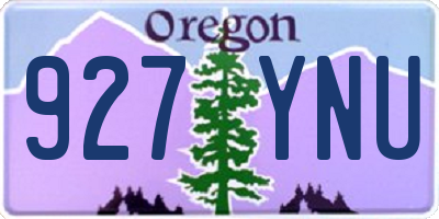 OR license plate 927YNU