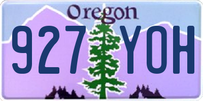 OR license plate 927YOH