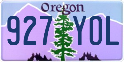 OR license plate 927YOL