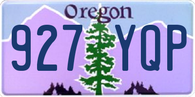 OR license plate 927YQP