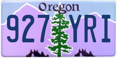 OR license plate 927YRI