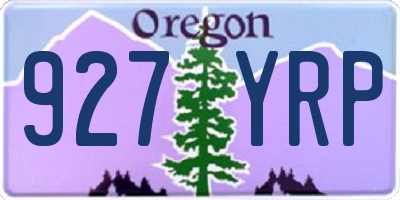 OR license plate 927YRP