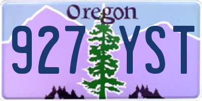 OR license plate 927YST