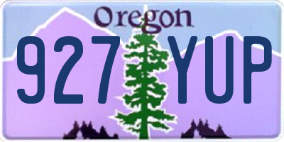 OR license plate 927YUP