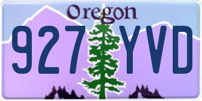 OR license plate 927YVD