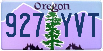 OR license plate 927YVT