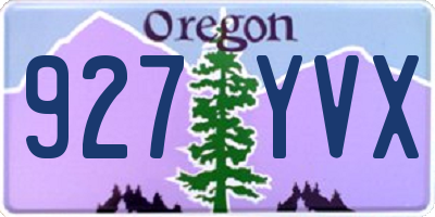 OR license plate 927YVX
