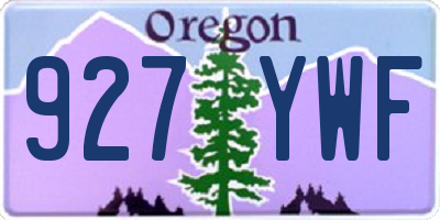 OR license plate 927YWF