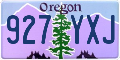 OR license plate 927YXJ