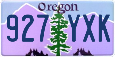 OR license plate 927YXK