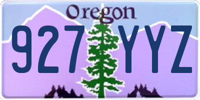 OR license plate 927YYZ