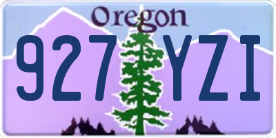 OR license plate 927YZI