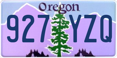 OR license plate 927YZQ