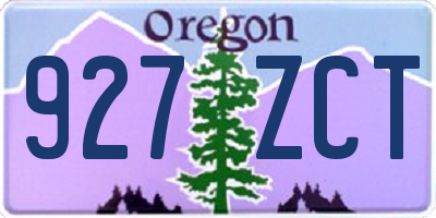 OR license plate 927ZCT